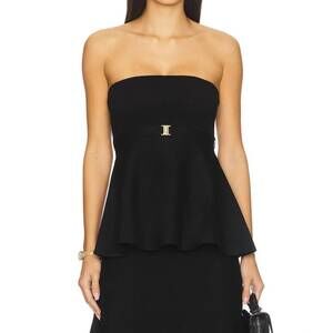 NEW KARINA GRIMALDI krystina strapless top in black